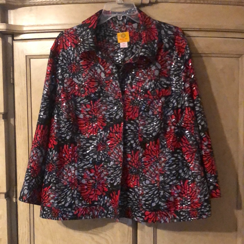 Ruby Rd Button Short Jacket Top